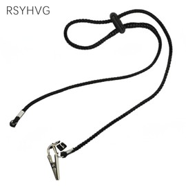 RSYHVG 2 PCS Black Adjustable Bib Holder Clips Napkin Holders Napkin Clip Neck Chain for Adult