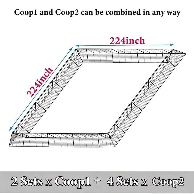 Heavy Duty Chicken Run Tunnel for Yard & Outside, Foldable