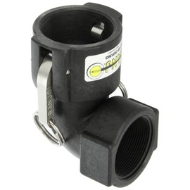 Banjo 200D90 Polypropylene Cam & Groove Fitting, 90 Degree Elbow, 2" Female Coupler x NPT Female