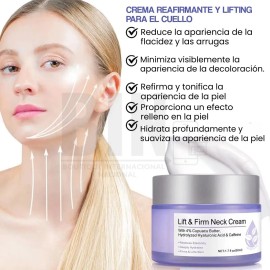 Crema Cuello Y Escote Reafirmante Levanta, Acido H + Cafeína