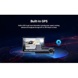 Dash Cam 1080 P Ultra HD Car DVR Front Camera with Built-in WiFi & GPS (150 Degree Wide) with 64 GB High Speed SD Card Free (Maximum Support 128 GB) 24 Hour Monitoring/Night Vision/G-Sensor