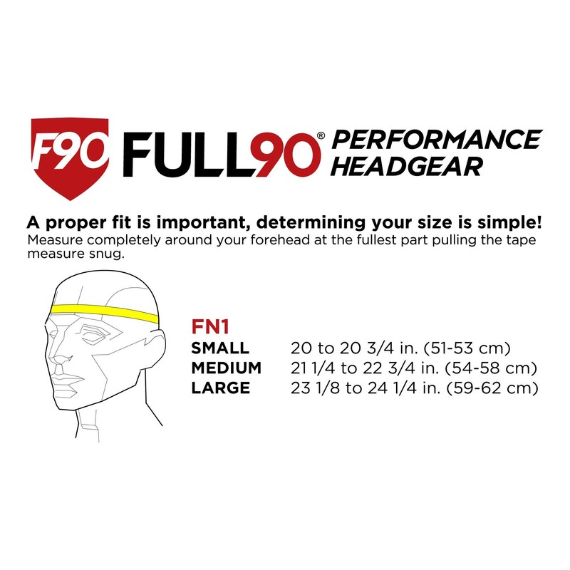 Full90 Sports FN1 Performance Headgear, Small, Black