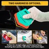 TECKWRAP Felt Squeegee for Vinyl Wrap,Dual-Corner Design, Twin Ribs for