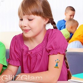 Märchen Tattoo Schablonen Set für Körperkunst & Glitter Tattoos