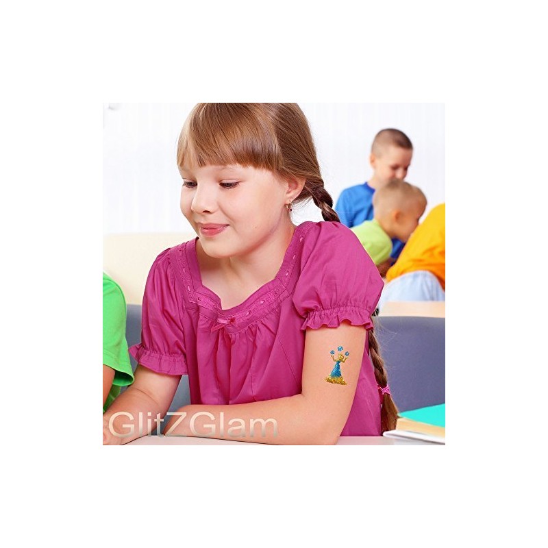 Märchen Tattoo Schablonen Set für Körperkunst & Glitter Tattoos