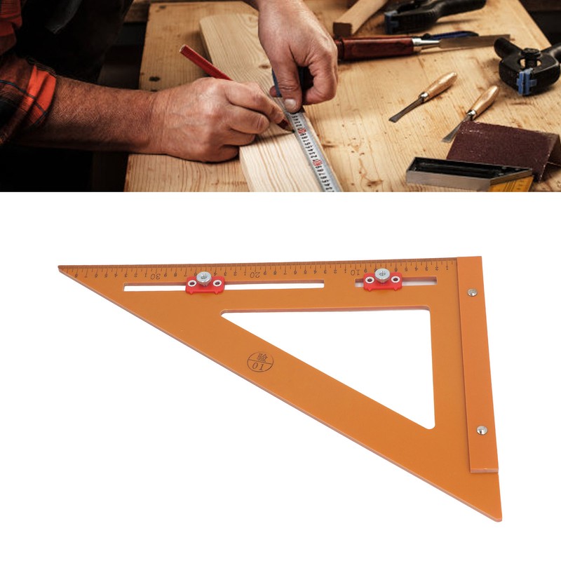 Rafter Square Multi Functional Drilling Positioning Triangle Ruler Carpenter Measuring