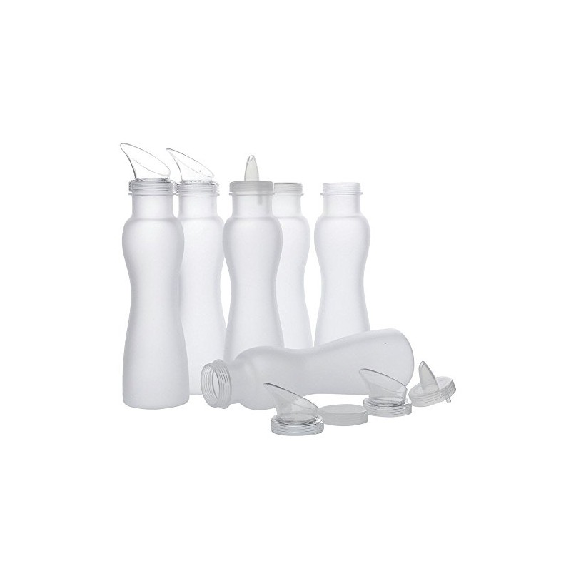 G.E.T. SDB-32-PC-6 32 oz. Clear Salad Dressing Bottles with (24)