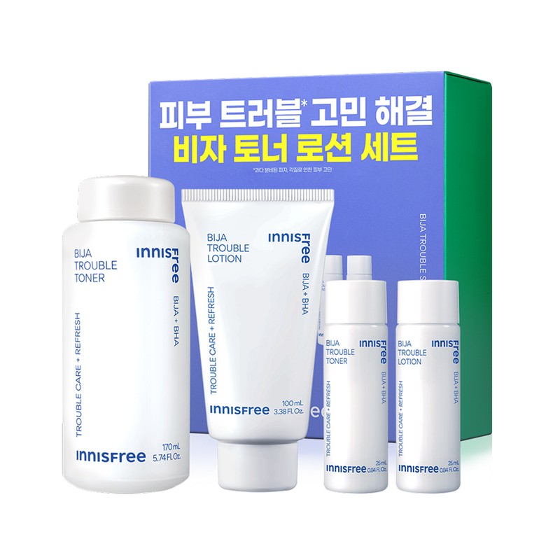 innisfree 이니스프리 비자 트러블 토너 & 로션 2종세트 (170mL+100mL)