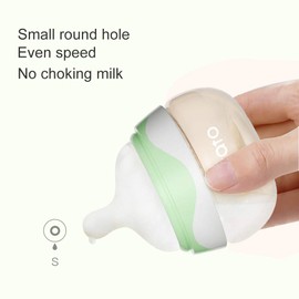 Breast Milk Baby Bottles for Newborn Baby PPSU Anti Colic Infant Bottles Wide Neck Breast-Like Nipple Slow Flow Breastfeeding Toddler Bottles-2pack (2.5oz/pc, Green)