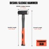 3lb Sledge Hammer - Heavy Duty Drilling Hammer with Forged