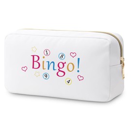 Bingo Lovers Gifts for Women Makeup Bag Bingo Player Gift Casino Gambling Bingo Gifts Bingo Themed Gift for Best Friend Gambler Gift Cosmetic Bag Christmas Birthday Gift Casino Lover Gift Travel Pouch