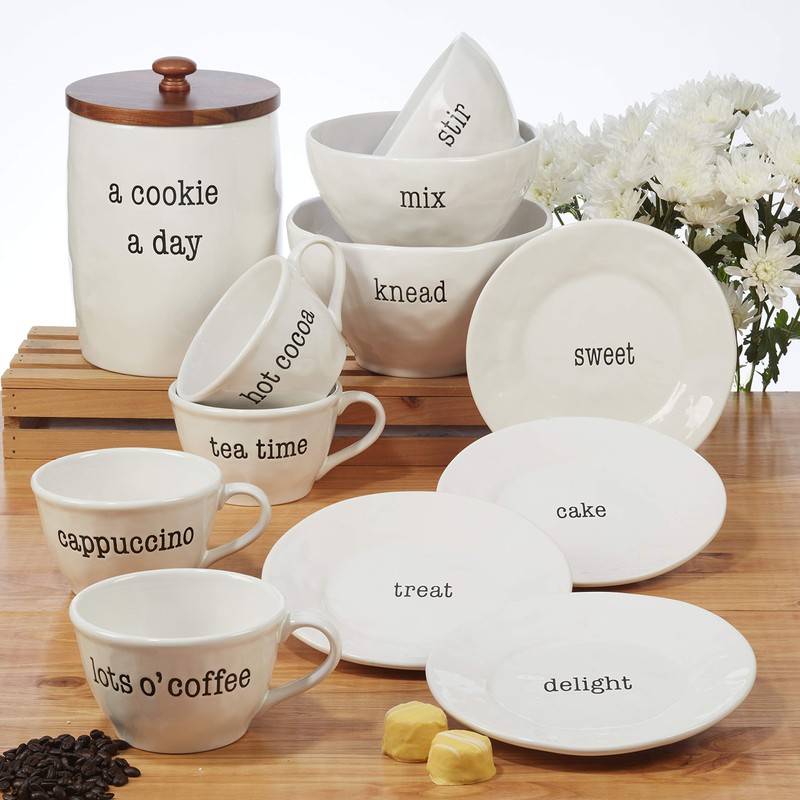 Certified International Just Words 32 oz. Teapot, Multicolor