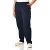 Ruby Rd. Women's Petite Pull-on Stretch French Terry Pants, Navy,
