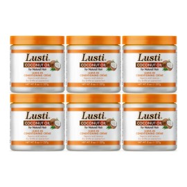 Lusti Coconut Oil Leave-In Conditioner Creme, 8oz. (227g) (Pack of 6)