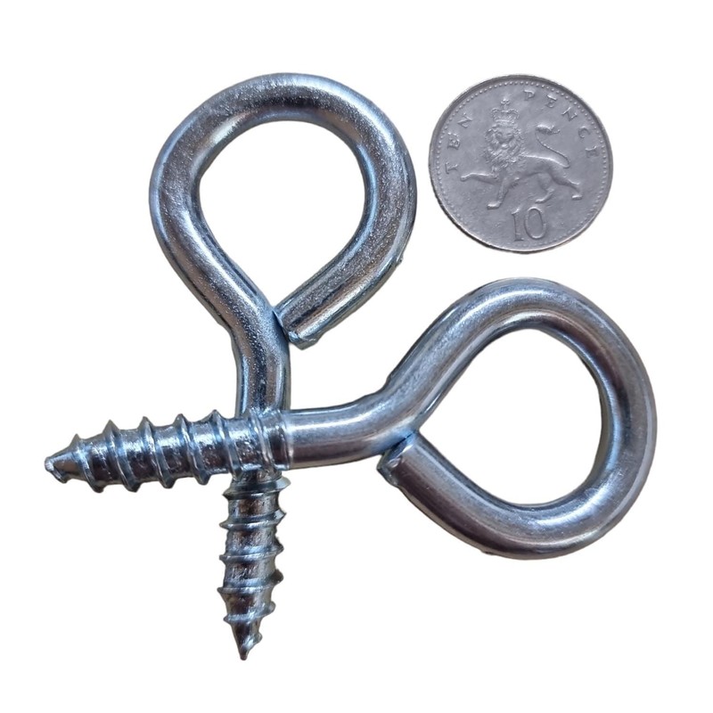 fiXte® Heavy Duty 75mm Screw Eye Bolt Lag Eye Bolt