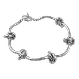The Mexican Collection Eternal Circle Knot Hallmarked 925 Sterling Silver Bracelet for Women
