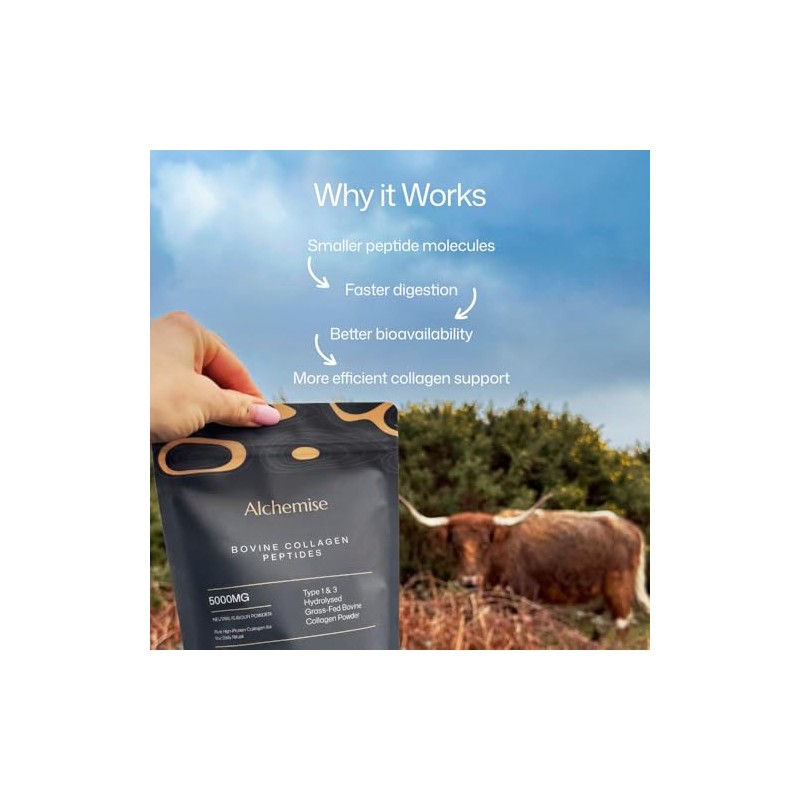 Bovine Collagen Powder 200g, Hydrolysed Grass Fed Collagen Peptides Type
