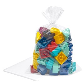 9x14 Inches Clear Plastic Bags for Packaging, 50 Pieces Flat Open Clear Poly Bags for Storage (Ribbon NOT Included)