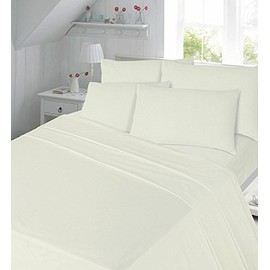 Ethel May Extra Large Luxury Pillowcase Pair, Polycotton 180 Thread Count, 21 X 31 To Fit Large Pillow, Box Pillow, Pillow Cover Elegant Comfort, By Papa Jones Ltd, Cream