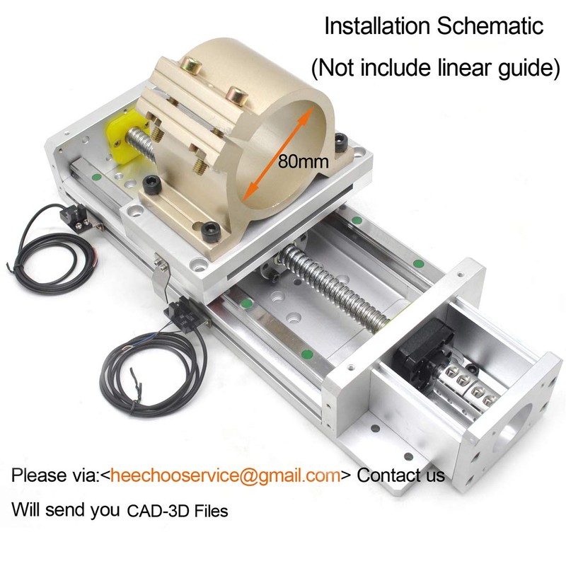 80mm CNC Spindle Motor Clamp Mount Bracket with Gantry Plat