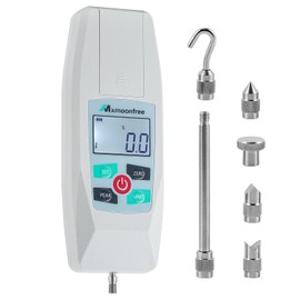 Mxmoonfree Digital Force Gauge 500N Push Pull Gauge Portable Force Meter with Units N/LB/Kg/Oz, Storage Case, Auto Backlit LCD, Auto Power-Off for Compression Tensile Destructive Test KF-500N