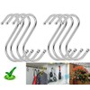 10x New Chrome S Hooks for Butcher Kitchen Rack, PAN