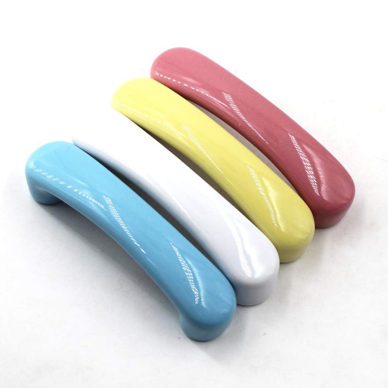 Yellow Ceramic Cabinet Handles Drawer Pulls Knobs Cupboard Knobs for