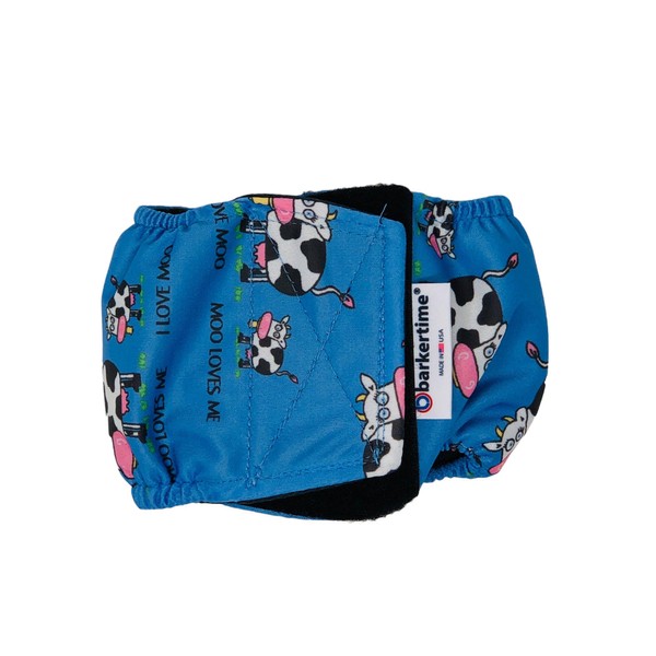 Barkertime Happy Moo Cow Dog Belly Band, XS Male Dog