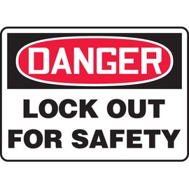 ACCUFORM OSHA Danger Safety Sign: Lock Out (MLKT104VS)