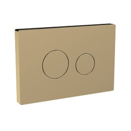 nuie MDPP03R Ceramics Accessories Round Push Button Plate for Pneumatic Dual Flush, 70mm x 99mm, Brushed Brass