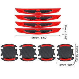 TOTMOX Car Reflective Sticker Door Handle Door Bowl Protection Guards Trim Stickers Universal Reflective Warning Anti Collision Scratches Protector