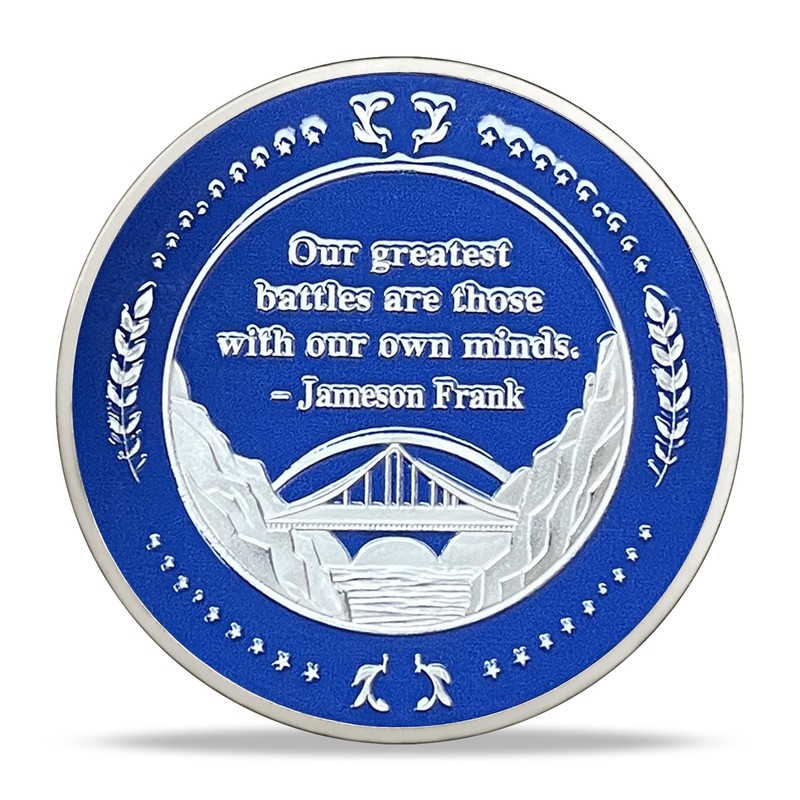 2 Year Sober AA Medallion - Two Years Inspirational Sobriety