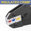 haisstronica Crimping Tool for Insulated Electrical Wire Connectors-AWG 22-10 Ratchet