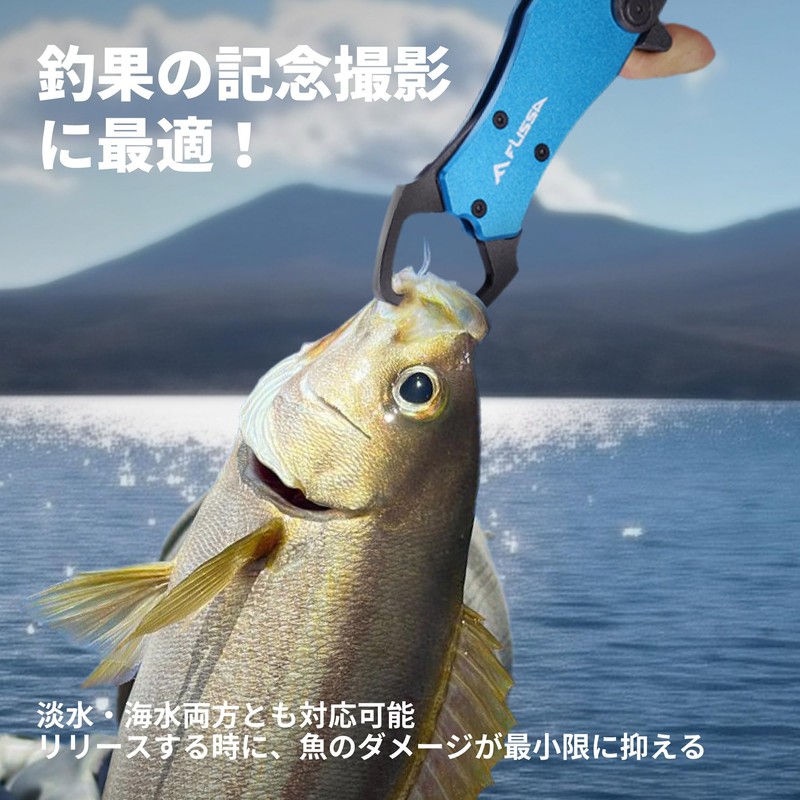 FLISSA Fish Grip, Fish Catcher, Foldable, Aluminum Alloy, Rust Resistant,
