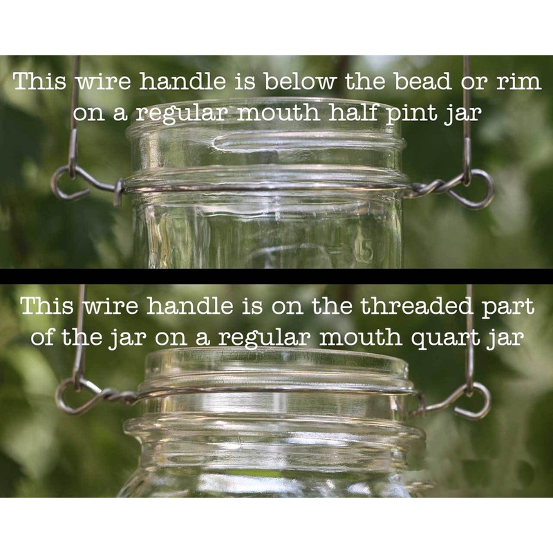 Stainless Steel Wire Handles for Mason, Ball, Canning Jars (6