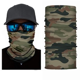 Jordefano Pack of 10 Face Covering Mask Neck Gaiter Fishing and Hunting - Bulk Wholesale