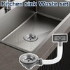 KQWVZ Stainless Steel Strainer Basket Valve, Kitchen Sink Drain Set,