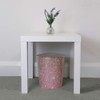 JVL Small Pink Sparkle Waste Paper Bin, 24.5cm x 26.5cm
