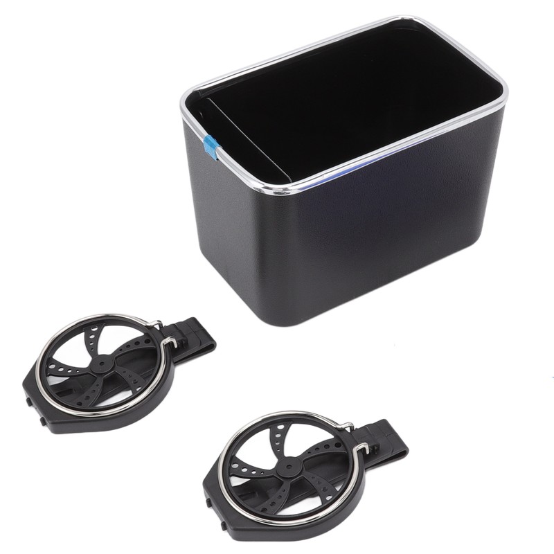 Car Armrest Storage Box Foldable Bottle Holder Universal Vehicle Tissue