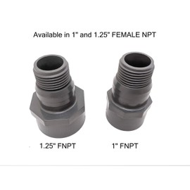 Van Enterprises 1.25" Female NPT Garden Hose Adapter (1.25" FIPT x 1.25" Barb x 3/4" GHT) for Pool and Sump Utility Pumps (Available 1" or 1.25" Female NPT Adapters) …