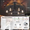 Depuley Outdoor Ceiling Fan with Light: 26" Caged Ceiling Fans