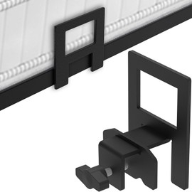 OSASET Non Slip Mattress Gaskets, 6 pcs Mattress Gaskets for Metal Bed Frame, Anti-Slip Holder in Place Gripper, Easy to Installation Metal Pad Gripper, Black
