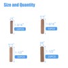 Nihfien 230Pcs Wooden Dowel Pins, 1/4" 5/16" 3/8" Fluted Wooden