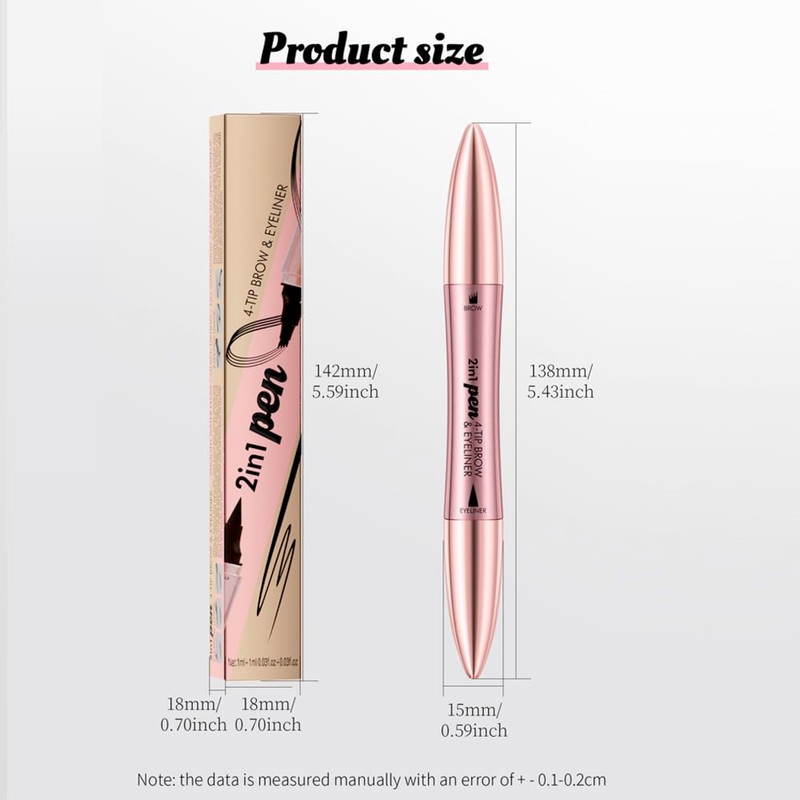KBRPEY Microblading Eyebrow Pencil, Eyebrow Pencil, 2-in-1 Dual-Ended Eyebrow Pencil