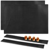 4 Pcs Bar Mat Rubber Bar Service Spill Mat, Black,