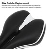 Silicone Bike Saddle Breathable Shock Absorption Black White Mountain Bike