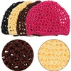 Anneome Gorro de Crochet Redecilla Pelo 4piezas de Poliéster Reutilizable