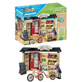 Playmobil Farm Toy Figure Playset With Bike Wagon Milk Cartons And Vegetables For Kids