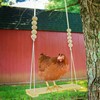 1 Pack Wooden Chicken Swing Toy, Rooster Swing for Chickens