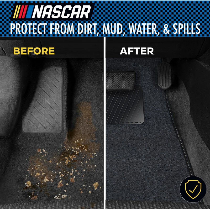 NASCAR Carpet Car Mats | 4-Piece Car Mats Full Set